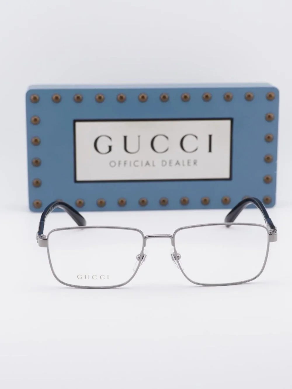 Gucci GG1291O 001 Rectangle Eyeglasses - Ruthenium 55mm
